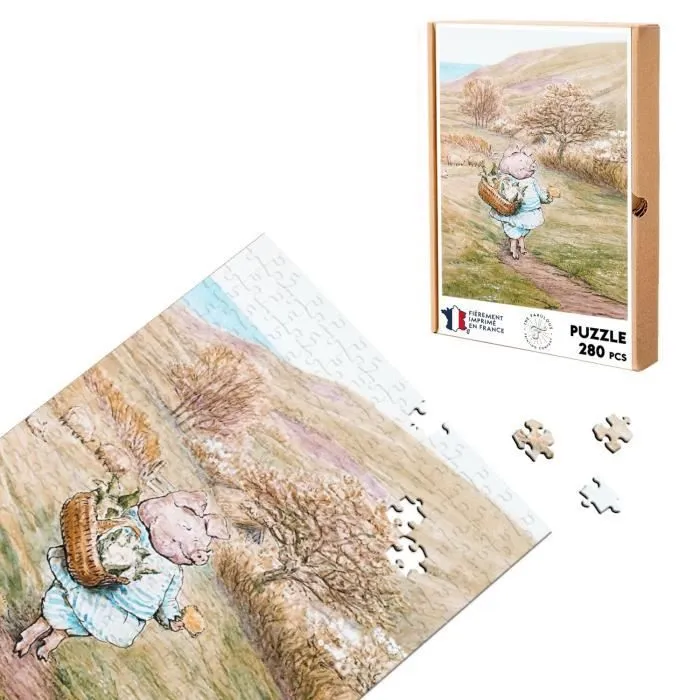 Puzzle Classique 280 pièces Petite Cochon Illustration Enfant Beatrice Potter-0