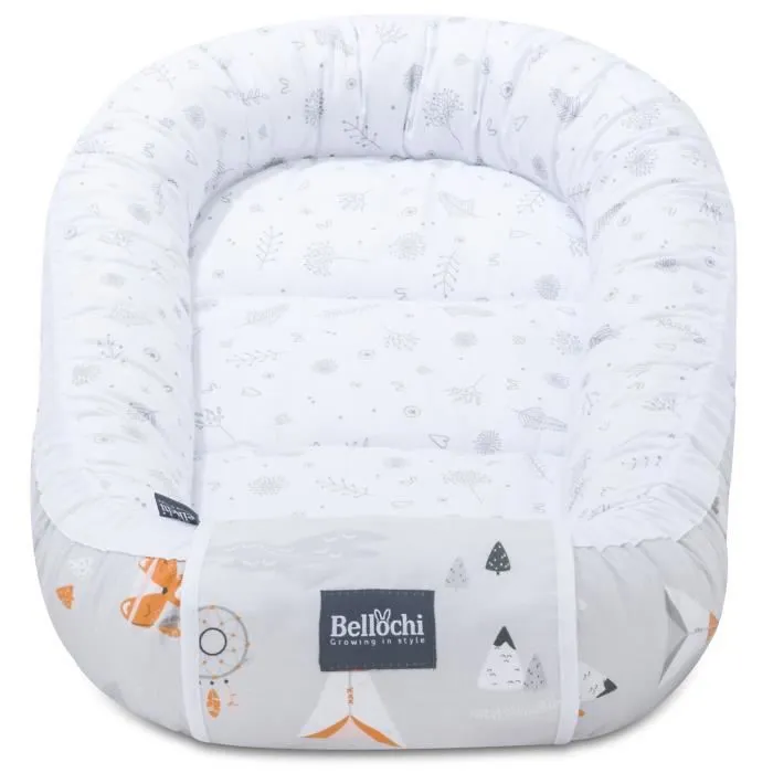 Bellochi Reducteur de Lit Bebe Cale Bebe pour Lit Cocon Bebe - 100% Coton 90 x 60cm - Nid de Bebe Baby Nest - Apanatschi-1