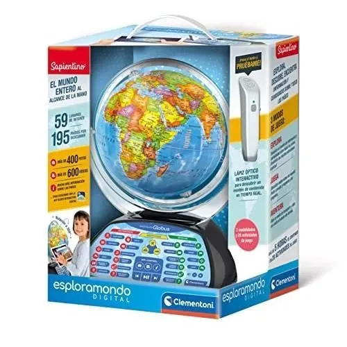 Globe terrestre interactif - Clementoni - 55387 - Multicolore - A partir de 7 ans - Pile-0