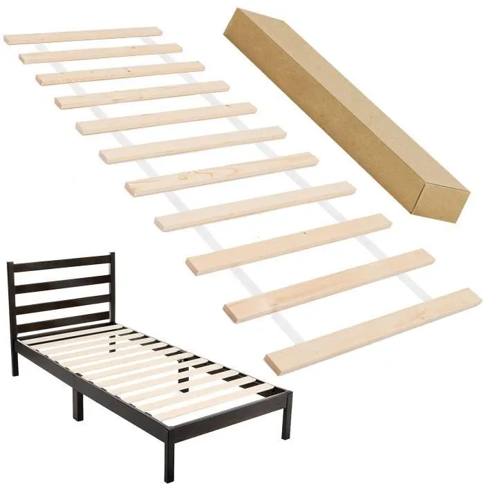Sommier à lattes - SPRINGOS - 80 x 200 cm - Bois - 11 lattes-3