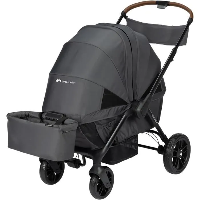 BEBECONFORT HELIOS, Poussette double, tout terrain, compact et pliable, Chariot, de 0 à 4 ans,0 à 22 kg,MINERAL GRAPHITE-0