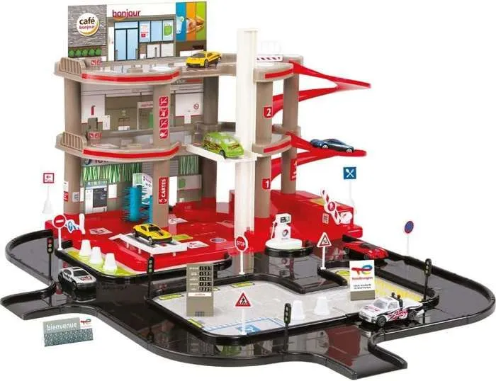 Total - Super Garage Station Service Complète avec Circuit 2 mètres - Dès 3 Ans - Fabrication Européenne…-0