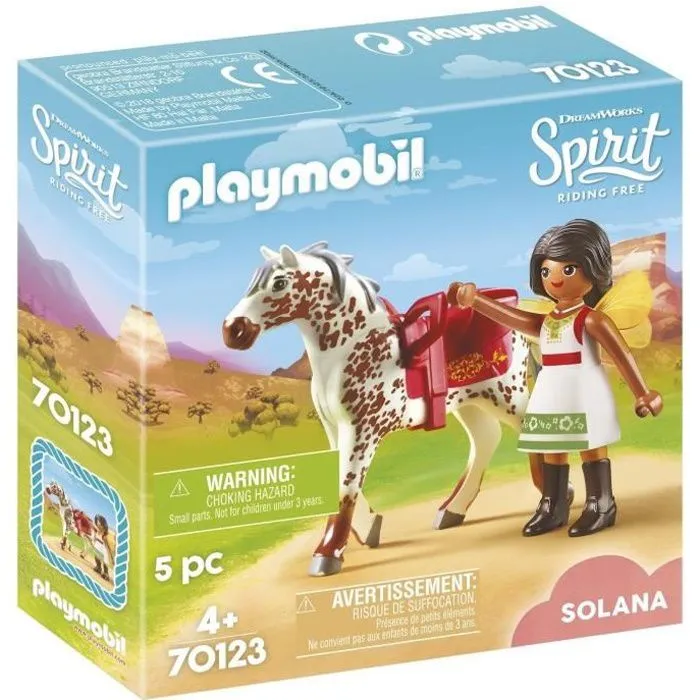 PLAYMOBIL Spirit - Solana Voltigeuse - Figurine et Cheval avec Accessoires - Jouet pour Enfant à partir de 4 ans-0