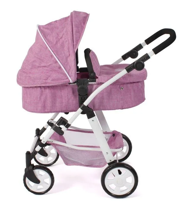 Landau - poussette Bayer chic - 568-62 - 2000 - Poussette combinee Nele, 2 en 1 pour Enfants de 4 a 8 Ans, Jeans Rose-1