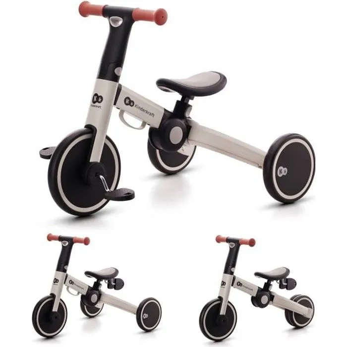 Tricycle évolutif KINDERKRAFT 4Trike - Pliable - Jusqu'à 25 Kg - Gris-0