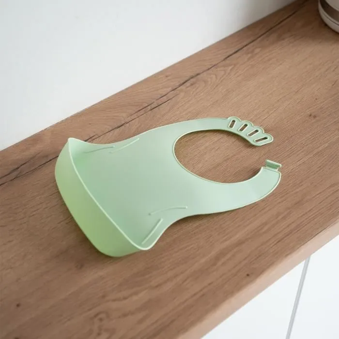 Lot de 2 bavoirs - THERMOBABY - BIBOU - Vert Céladon et Gris Charme - Ajustables et étanches-4