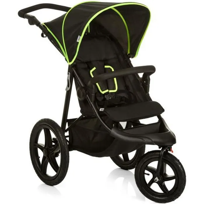 Bebeboutik HAUCK Poussette tout terrain 3 roues Runner noir