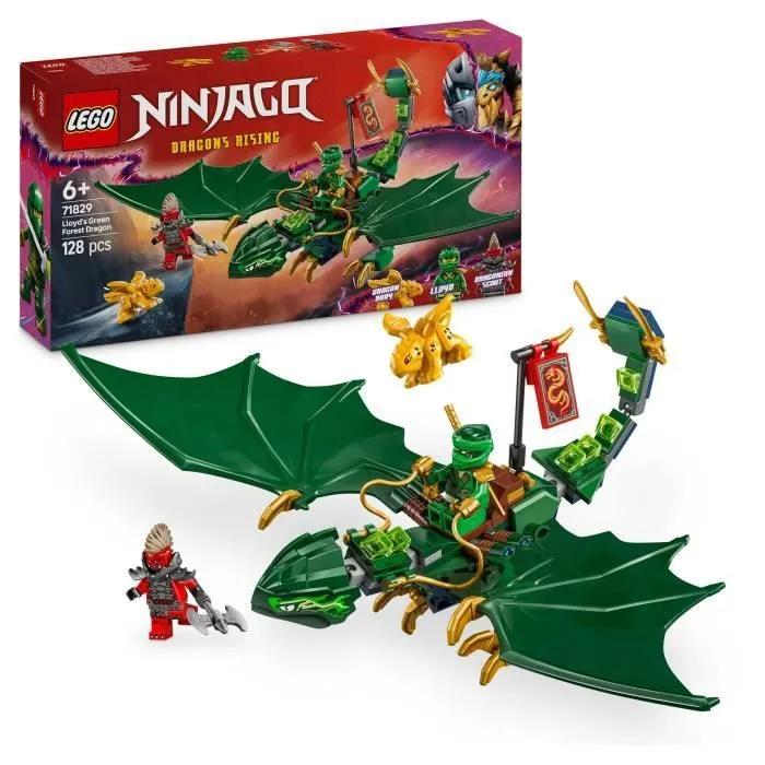 LEGO NINJAGO 71829 Le dragon vert de la forêt de Lloyd - Jeu de construction dès 6 ans-0