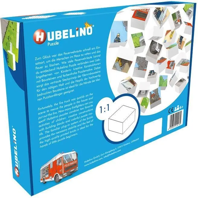 Hubelino puzzle pompiers junior 26,5 x 18,2 cm 35 pièces-2