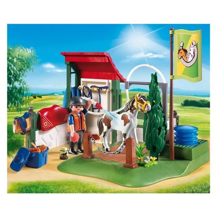 PLAYMOBIL - 6929 - Country - Box de Lavage pour Chevaux-2