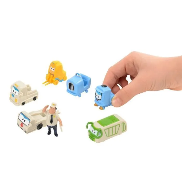 Coffret Figurines Super Wings Collector de 8 Transform'a'bot + 7 figurines "WORLD AIRPORT CREW" Saison 1-5