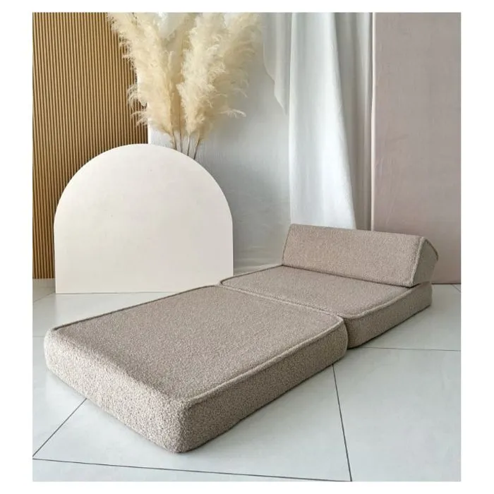 Archair-Couch bouclé beige-1