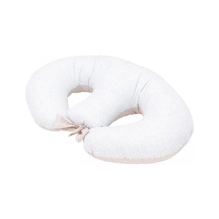 Bellochi Coussin D'allaitement Jumeaux avec Housse Coussin Allaitement - 100% Coton - Lui Dots-0