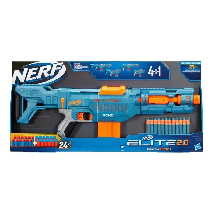 Pistolet Nerf Elite 2.0 Echo CS 10 - NERF - Bleu - Chargeur à clip - 24 fléchettes incluses-5