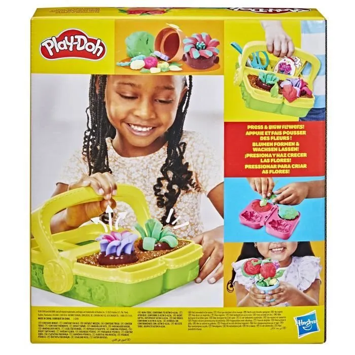 Play-Doh Mon jardin de fleurs, coffret de pâte à modeler inspiré du jardinage et de la nature, loisirs créatifs pour enfants, dès 3-8
