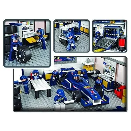 Jeu de construction - Sluban - M38 B0356 - 741 pièces - 8 mini-figurines - Garage F1-3