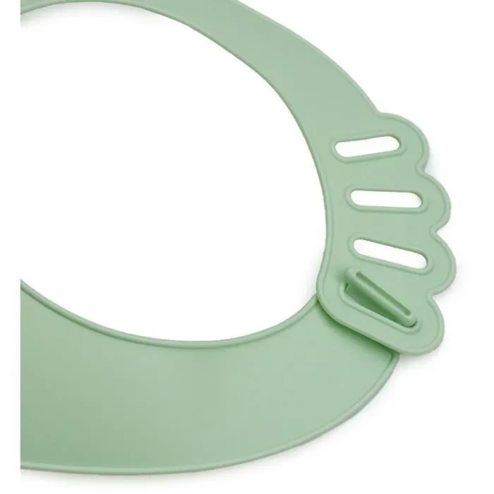 Lot de 2 bavoirs - THERMOBABY - BIBOU - Vert Céladon et Gris Charme - Ajustables et étanches-6