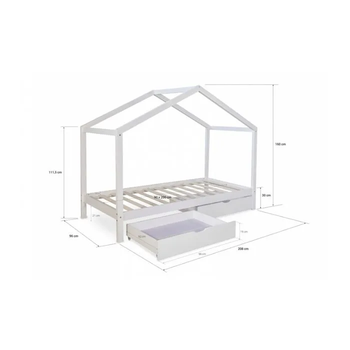 Lit cabane enfant  90x200-2