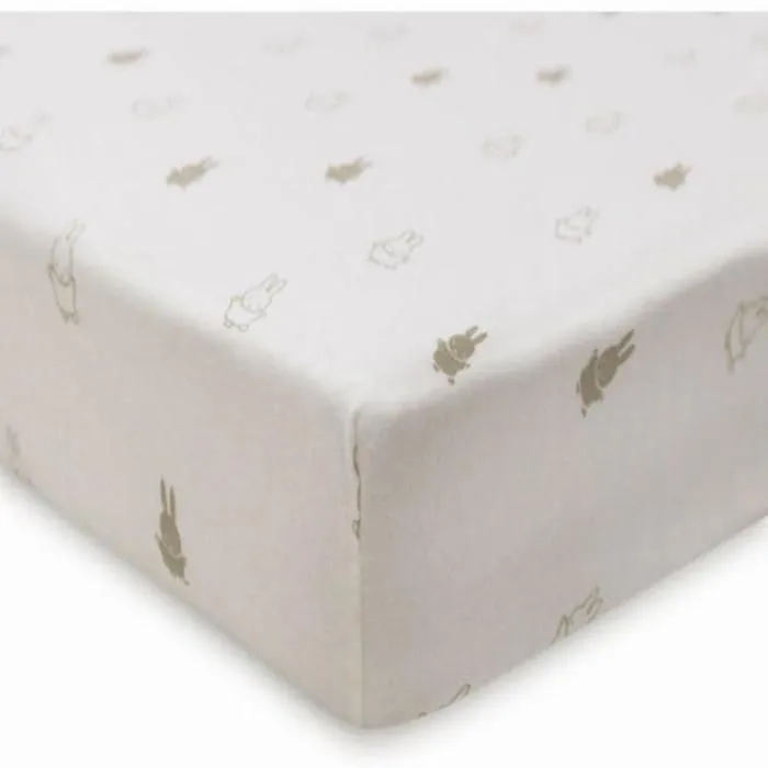 Drap-housse Jersey Happy Miffy Vert Olive - 60 x 120 cm - Jollein - Lit bébé-1