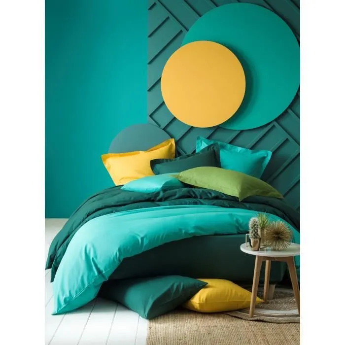 TODAY housse de couette 100% coton - 220x240 cm - Vert émeraude TODAY-3