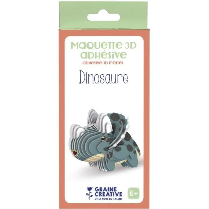 Maquette 3D - Bois - Dino - Carton coloré - Plusieurs pièces - Mixte - 6 ans et plus-0