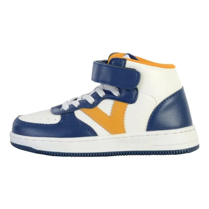 Basket Montante Enfant Victoria - VICTORIA - 1124112 - Argent - Scratch - Lacets - Rond - Plat-0