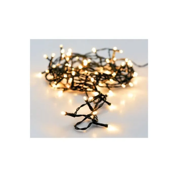 Guirlande scintillante EDM - esprit de Noël - lumière blanche chaude - 480 ampoules LED - 48 m - 72088-1
