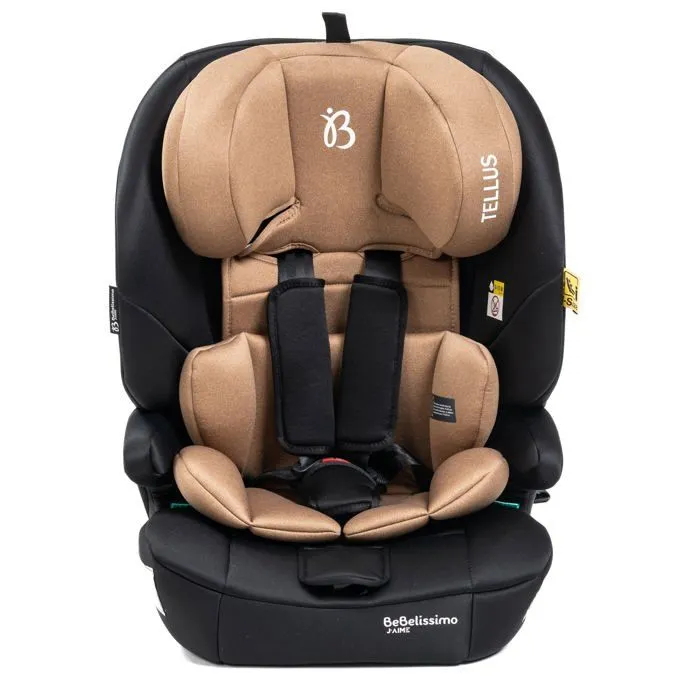 BEBELISSIMO  - Siège auto bébé Isofix  - 76 -150cm - Tellus - de 9 à 36 kg, 15 mois à 12 ans -beige-2