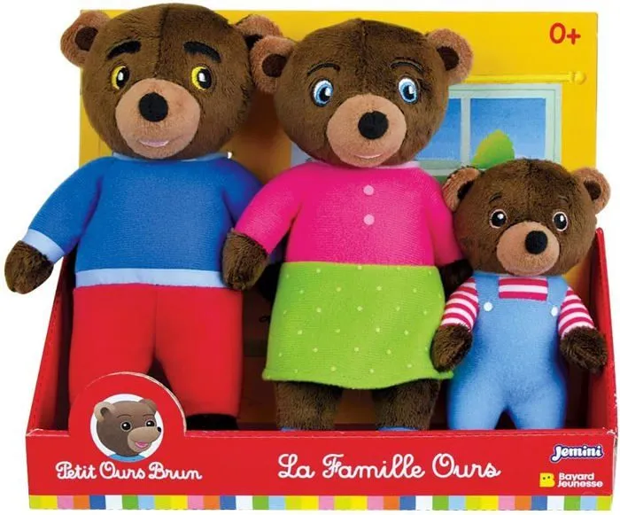 PETIT OURS BRUN - Coffret famille 3 peluches 19 cm-4