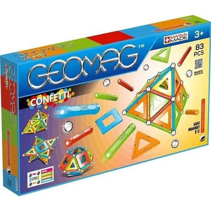 Jeu de construction Confetti junior 83 pièces - GEOMAG - Geomag - Blanc - Multicolore - Enfant-0