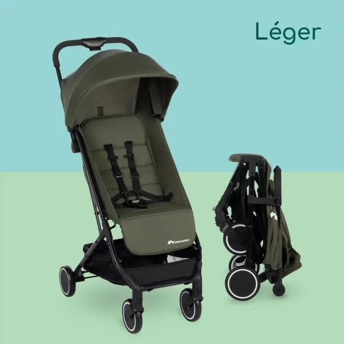 Bebeboutik BEBECONFORT SOKO Poussette canne ultra compacte legere des la naissance jusqu a 15 kg 3 4 ans environ Mineral green