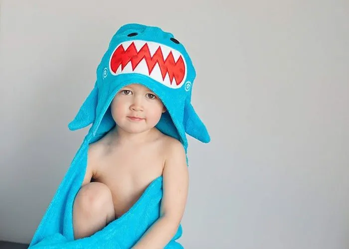 Zoocchini - Serviette de bain enfant - Sherman le requin - ELEMENTS FOR KIDS-3