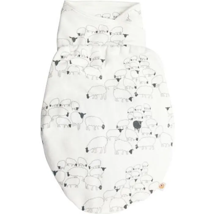 ERGOBABY Couverture d'Emmaillotage Moutons - Blanc-0