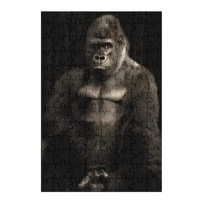 Puzzle Classique - FABULOUS - Portrait de Gorille Style Classe - 100 Pièces - Adulte - Intérieur-1