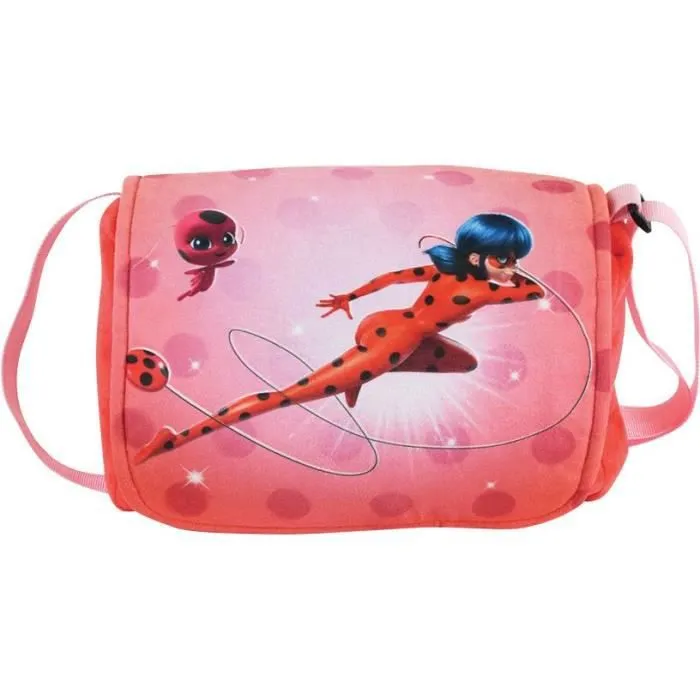 JEMINI Miraculous Sac besace à bandoulière Lady Bug +/- 26 cm - Pour enfant-0