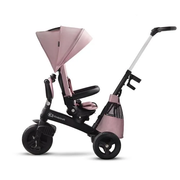 Tricycle KINDERKRAFT EASYTWIST Rose - 3 roues - Léger - Evolutif - Durable-1