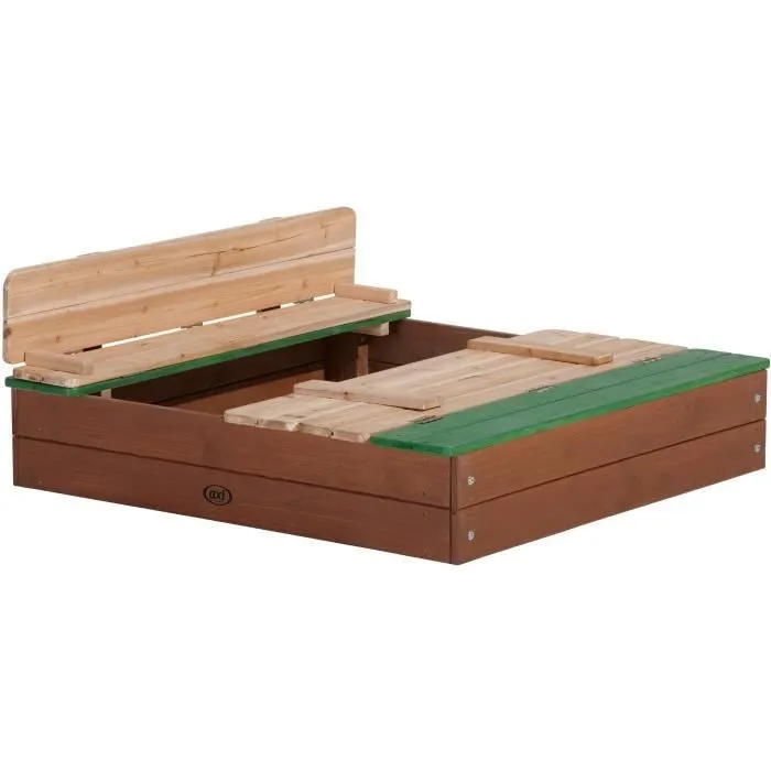 Bac à Sable Enfant AXI Ella - Bois avec Couvercle - 100 x 95 cm-1