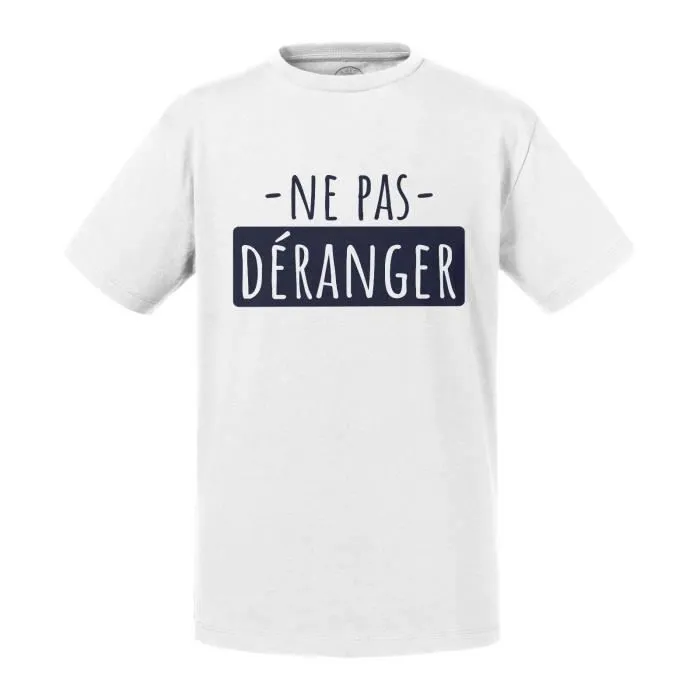 T-shirt Enfant Blanc Ne pas Déranger Chill Vacances Maison-0