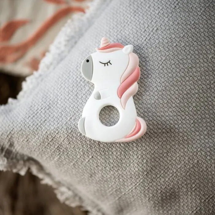 Anneau de dentition en silicone - Maïka - Blanc-1