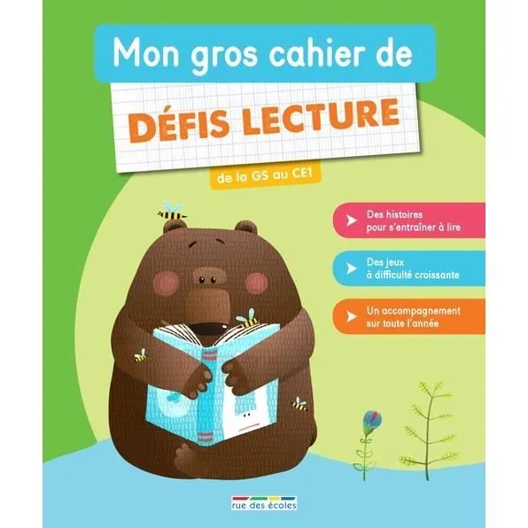Mon gros cahier de défis lecture de la GS au CE1-0