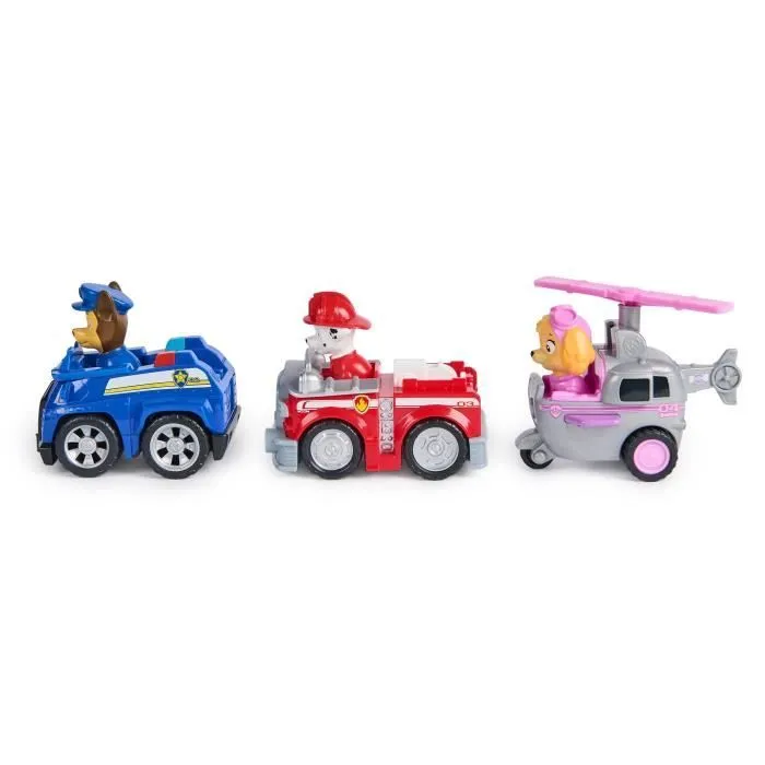 SPIN MASTER PACK DE 3 VEHICULES RETRO FRICTION La Pat' Patrouille-0