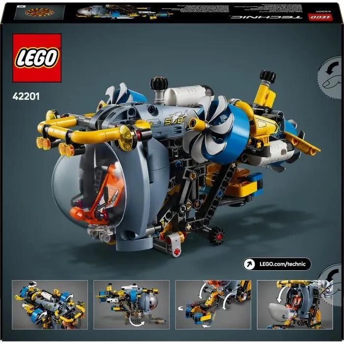 LEGO Technic 42201 Le sous marin de recherche en haute mer - Jeu de construction dès 9 ans-5