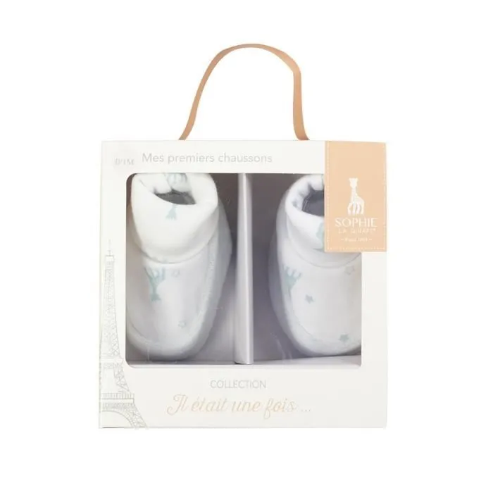 Chaussons Bébé - Trois Kilos Sept - Sophie La Girafe - Coton - Blanc - 1 à 3 mois-1