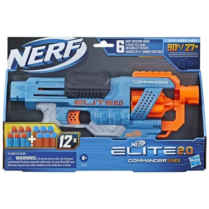 Nerf Elite 2.0 - Commander RC-6 - Barillet rotatif 6 fléchettes - Personnalisable-6