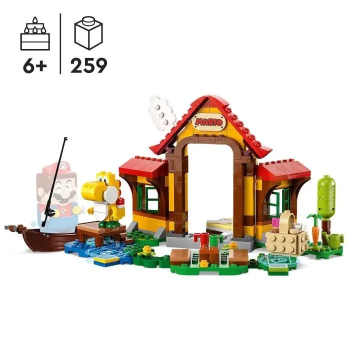 LEGO® Super Mario 71422 Ensemble d’Extension Pique-nique chez Mario, Jouet à Combiner avec Pack de Démarrage-1