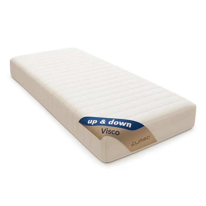 Matelas 70x190 cm 20 cm Très Ferme pour Sommier Articulé Mousse à Mémoire de Forme et Oreiller Inclus - MATELAS UP DOWN VISCO-1