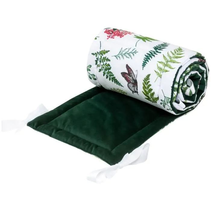 Bellochi Tour de Lit Bébé 180 x 30 cm - Tour de Lit Souple Universel en Coton - Contour de Lit Bébé - Nature-0