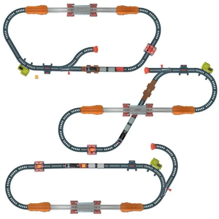 Coffret 3 en 1 - MATTEL - Thomas et ses Amis - TrackMaster - Locomotive Thomas avec remorques Annie et Clarabel-1