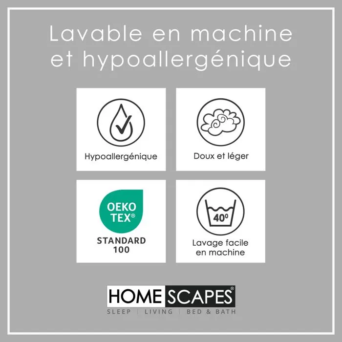 Protège Couette Imperméable - Blanc - 135 x 200 cm - Synthétique - Lavable - Tissu imperméable-5
