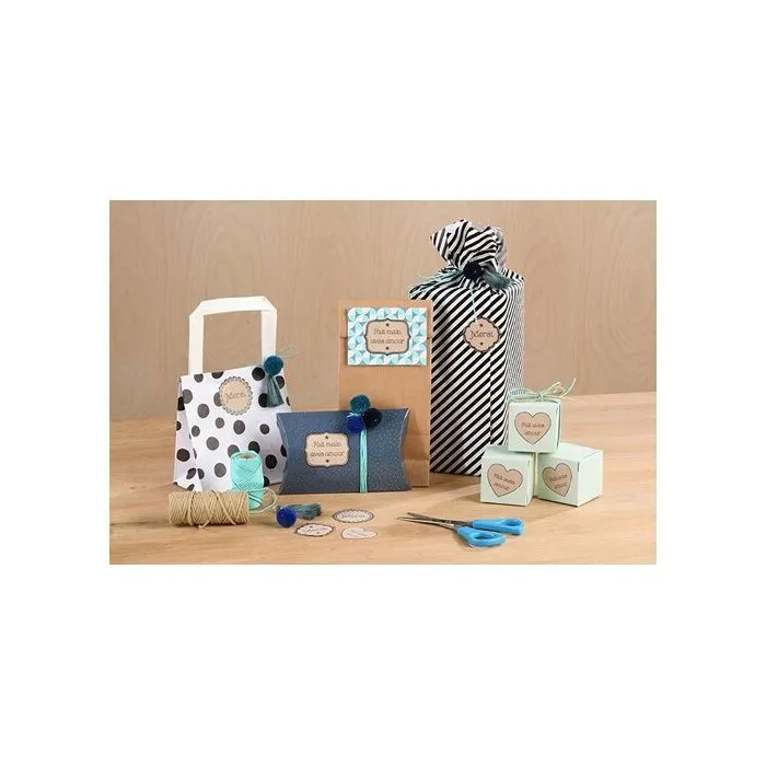 Papier AVERY 8 Autocollants kraft 19,96x-3